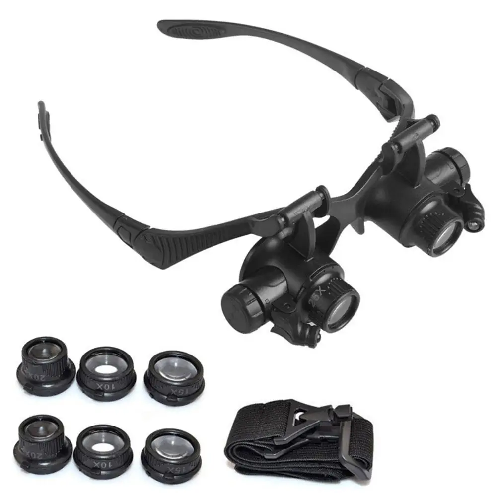 Electronics Repair Glasses - جديد عقال مصباح ليد نظارات المكبر