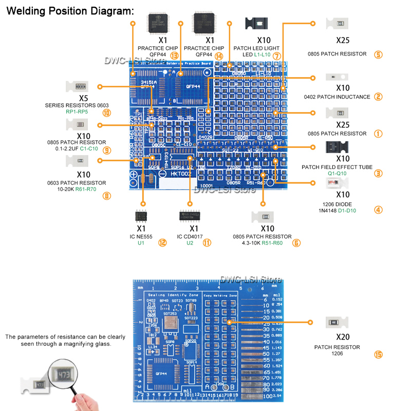 SMD متقدمة لوحة ممارسة لحام ال - مراجعة Electronics Repair Table وسعره