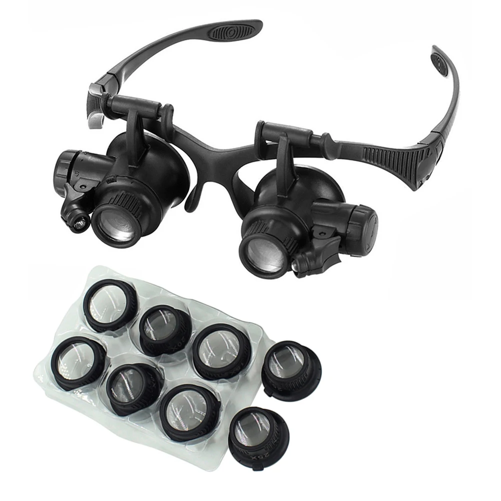 المكبر يرتدي نظارات مع ضوء ليد - مراجعة Electronics Repair Glasses وسعره