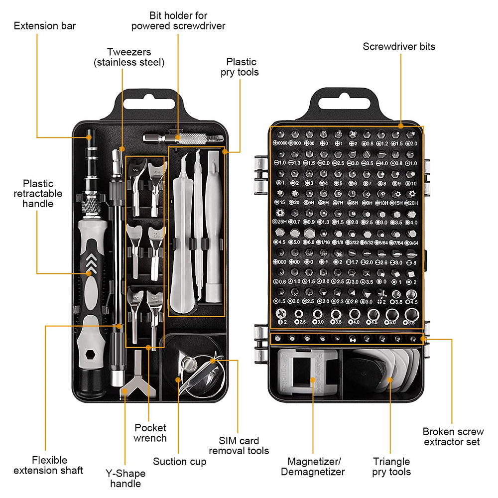 25/115/135/140 in1 مفك مجموعة  - مراجعة Pentalobe Screwdriver Set وسعره