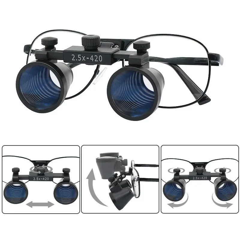 مكبر رأس LED ثنائي العدسة 2.5X - مراجعة Electronics Repair Glasses وسعره