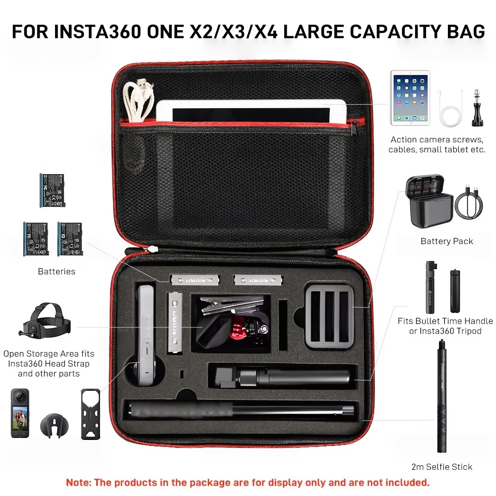 حقيبة لـ Insta360 X5 X4 X3 X2  - مراجعة Insta360 Camera X3 وسعره