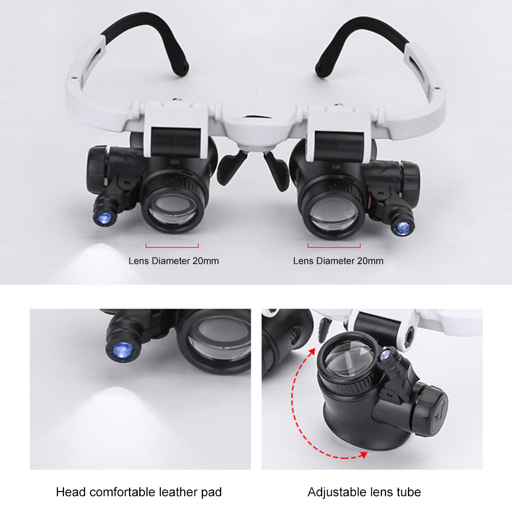 9892H عدسة مكبرة 8X/15X/23X صا - مراجعة Electronics Repair Glasses وسعره
