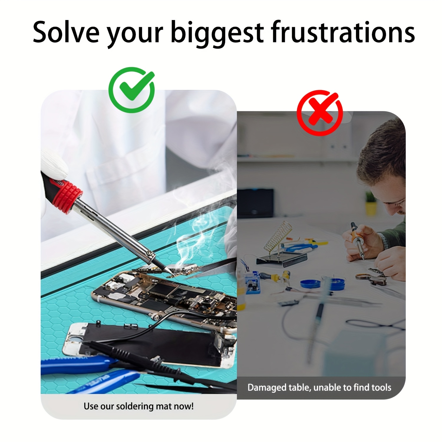 مقاومة للحرارة لحام حصيرة العز - مراجعة Electronics Repair Business وسعره