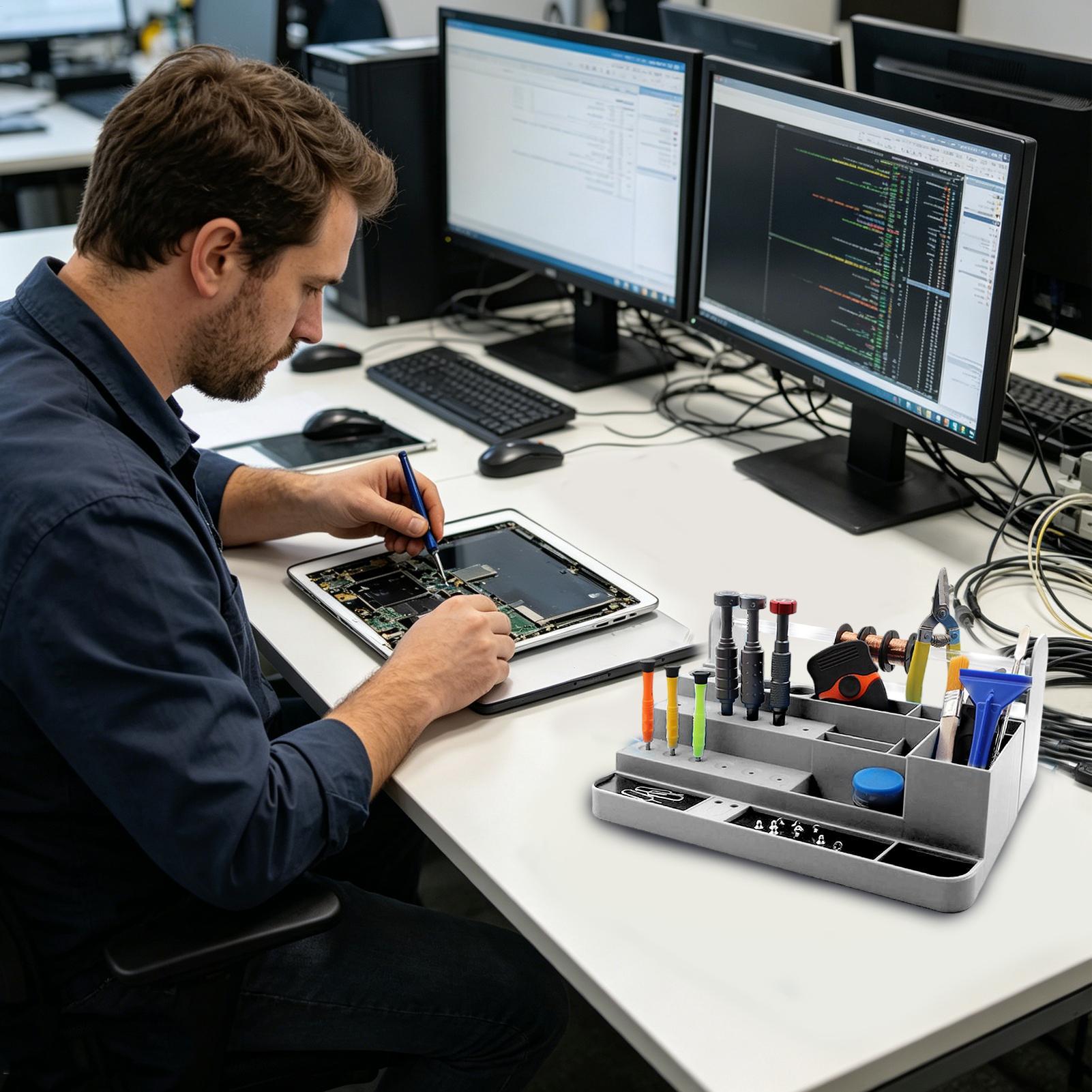 حامل مفكات متعدد الأقسام شديد  - مراجعة Electronics Repair Shop وسعره
