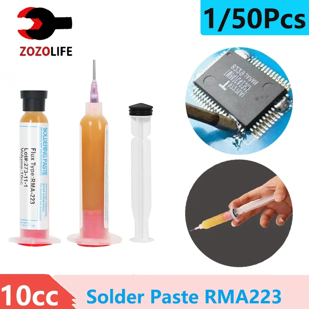 1/50 قطعة 10cc RMA-223 لحام لص - مراجعة Soldering Flux Liquid وسعره